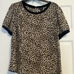 Torrid Leopard Print Blouse with Black Accents